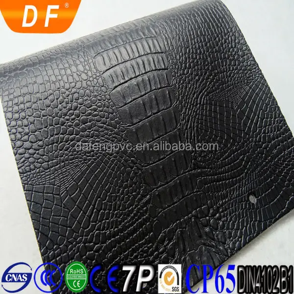 synthetic leather for handbag material pu leather faux crocodile skin
