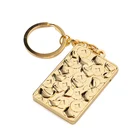 make a fortune key chain custom gold embossed keychain