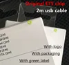 Free shipping With new packaging Original oem Foxconn Usb Cable 2m / 6ft E75 chip Data Transfer usb Charging cable For Iphone