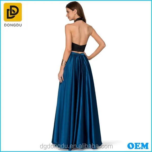 latest long skirt design peacock blue satin skirt high on your