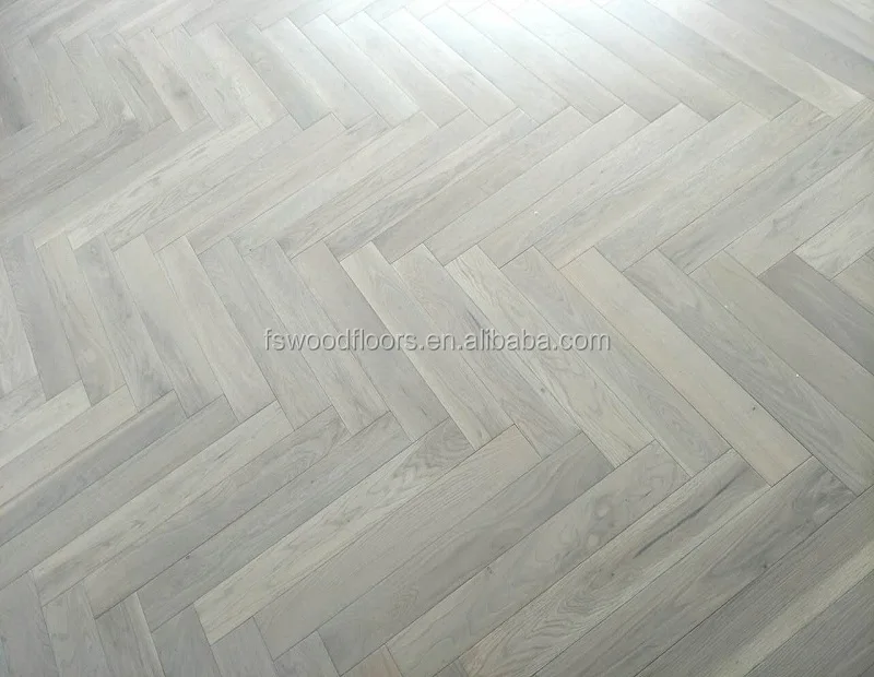 Bleach White Oak Herringbone Parquet Flooring View Oak