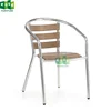 Modern aluminum plastic wood cafe restaurant table chair (E7304)