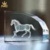 Unique 3D Etched Glass Cube Laser Cut Crystal Paperweights For Gifts Souvenirs