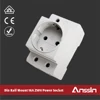 Color Customized German Schuko Din Rail Mounted 16A 250V Power Socket