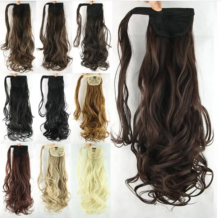 90g 55cm Magic Wrap Around Curly Synthetic Ponytail Clip In Hair Extensions Chemical fiber Black Brown, As picture
90g 55cm Magic Wrap Around Curly Synthetic Ponytail Clip In Hair Extensions Chemical fiber Black Brown, As picture