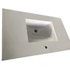 Chinese Super White Quartz Vanity Tops With Sink For Bathroom Fabrication