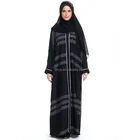 Wholesale New Design Fashion Long Sleeve Simple Black Dubai Abaya