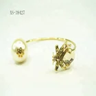 Packaging Customization Cuff Bangle Retro Design Open Cuff Imitation Pearl Acrylic Bee Present Fashion Bangles