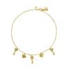 75029 xuping 24k gold anklet women jewellery shop counter design images, gold anklet designs, new design anklet