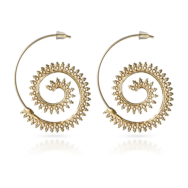 Boho Mandala Design Earrings Retro Women Ear Stud Piercing Earrings Circles Round Spiral Tribal Hoop Earrings, Retro gold&retro silver
Boho Mandala Design Earrings Retro Women Ear Stud Piercing Earrings Circles Round Spiral Tribal Hoop Earrings, Retro gold&retro silver