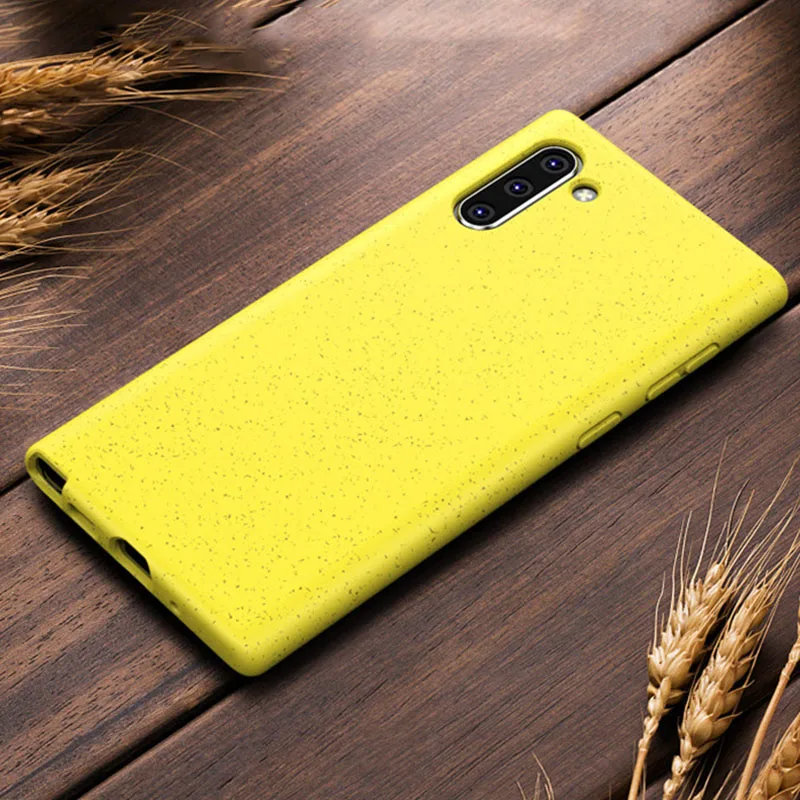 Eco-friend Wheat Straw Soft TPU Phone Case For Samsung Note10 Pro S10 Back Protect Mobile Phone Cases, 5 colors
Eco-friend Wheat Straw Soft TPU Phone Case For Samsung Note10 Pro S10 Back Protect Mobile Phone Cases, 5 colors