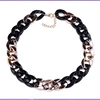 Chunky Black And Gold Cuban Link Chain Necklace By Trendy Jewelry Stores