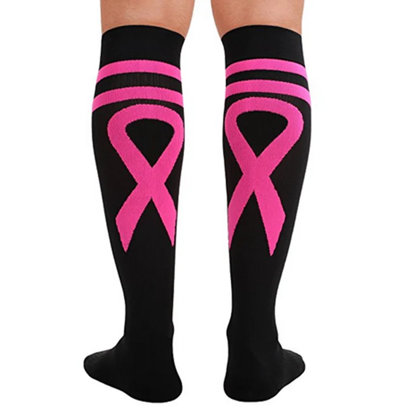 Compression Socks Special Edition Breast Cancer Ribbon Medical Knee High Stocking Buy Medical Stocking Breast Cancer Socks Product On Alibaba Com