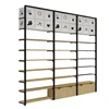 Portable Miniso wooden metal supermarket display shelves store shelving