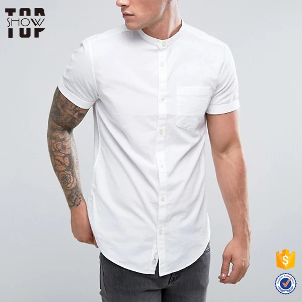 Factory wholesale shirts oxford shirts grandad collar short sleeve mens white cotton shirt, White;can be customized
Factory wholesale shirts oxford shirts grandad collar short sleeve mens white cotton shirt, White;can be customized
