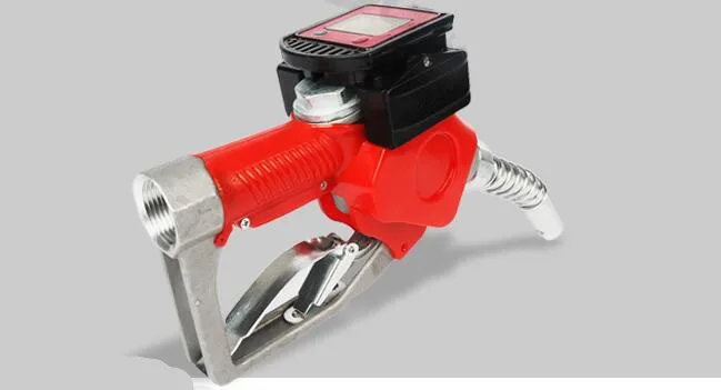 Gasoline Kerosene for Diesel LANTRO JS with Battery Fuel Meter Nozzle Electronic Metering Fuel Dispensing Meter Nozzle Oil Delivery Gun