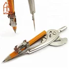 School Supplies Metal Compass Dividers With Golf Pencil