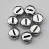 Top Sale 4*7mm Acrylic Flat Round Single Letters Metal Silver Plated Alphabet Bead for Jewelry Making