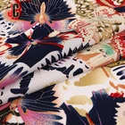 100% Polyester Fabric For Print Fabric High Quality 100% Polyester Floral Printed Satin Silk Fabric For Lady Dress