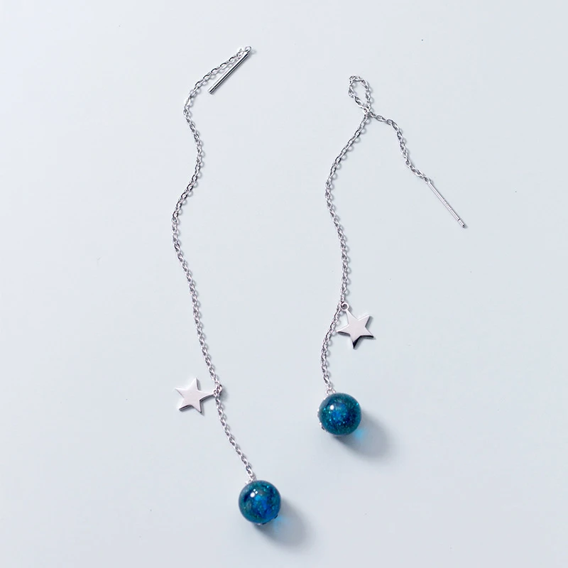 Fashion 925 Sterling Silver Round Blue Sandstone Beads Star Drop Earrings For Women Jewelry
Fashion 925 Sterling Silver Round Blue Sandstone Beads Star Drop Earrings For Women Jewelry