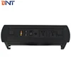 BNT Aluminum Alloy Wired Drawing Black Table Pop Up Socket Box 10~13Amp Rated Current EK9221V