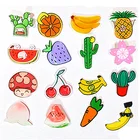 Cute Fruits Vegetables Acrylic Fridge Magnets for Kids Activity Home Decoration Stickers