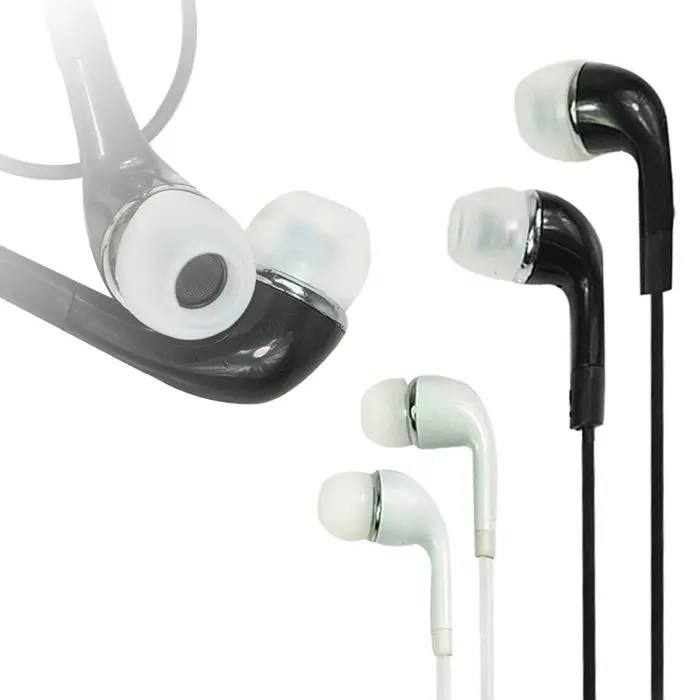 For Samsung S4 JB J5 Earphone With Mic And Volume Control White Black Handsfree headphone - ANKUX.COM