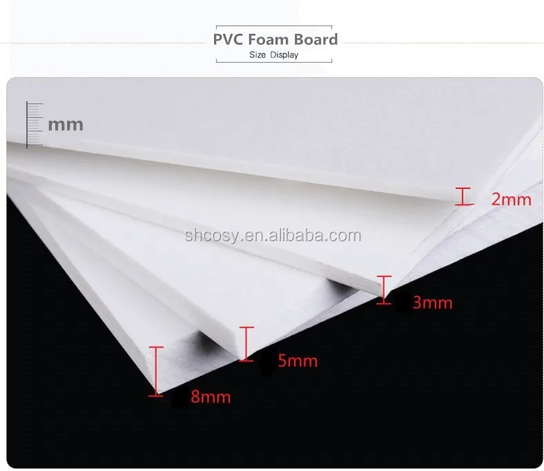 high density 5mm plastic sheets pvc foamex board/ pvc celuka