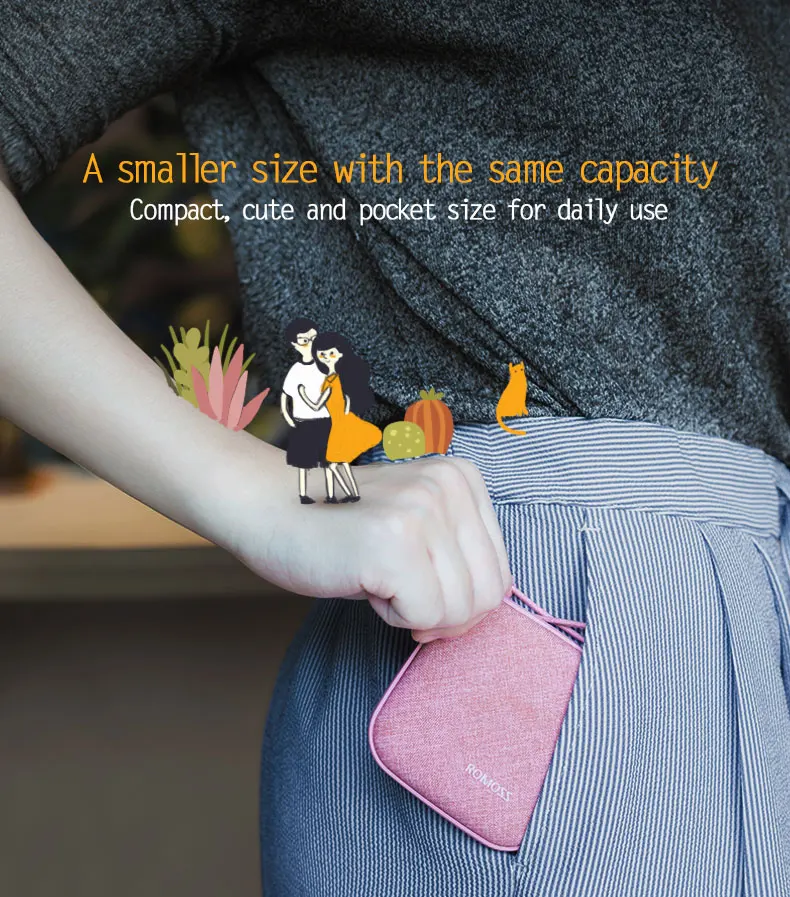 Romoss mini power bank 10000mah mini Portable Charger power bank - ANKUX.COM