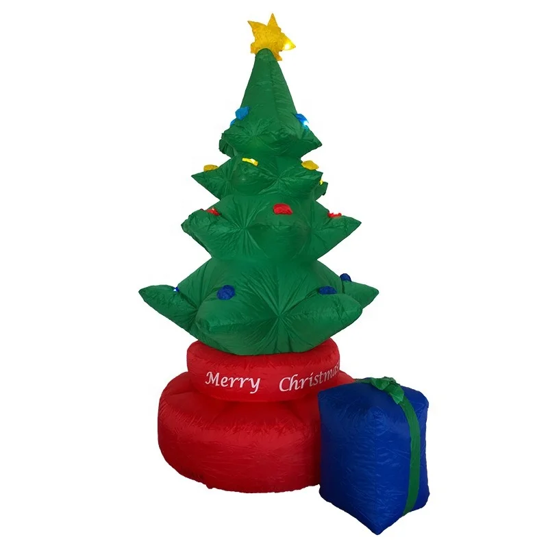 В/открытый надувной двор праздник украшения красочные вращающийся надувные 7ft Рождественская елка