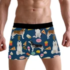 Custom Puppy Printed Adult Males Boxer Briefs Young Men Middle Waist Underwear