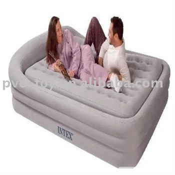 Top class pvc flocked inflatable mattress air bed for house hold