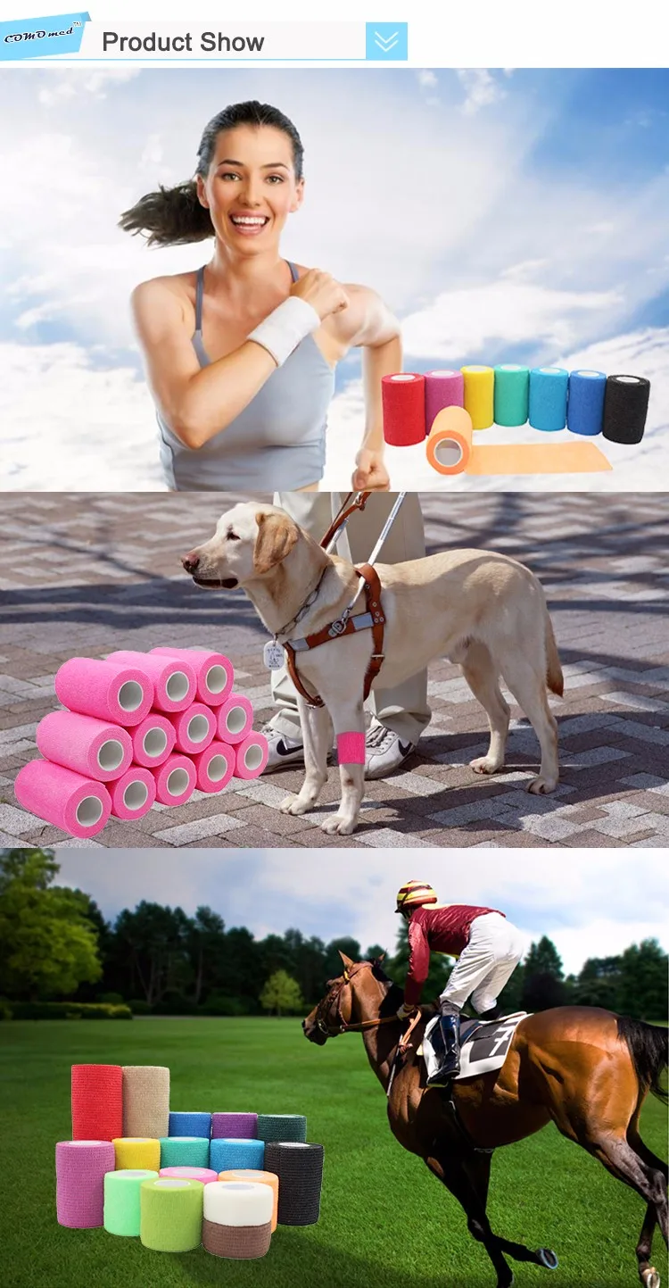 Wuxi cohesive bandages elastic soccer bandage gauze 