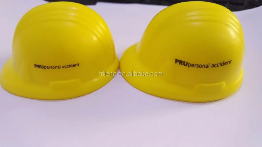 promotional custom hardhat shape anti stress ball with good