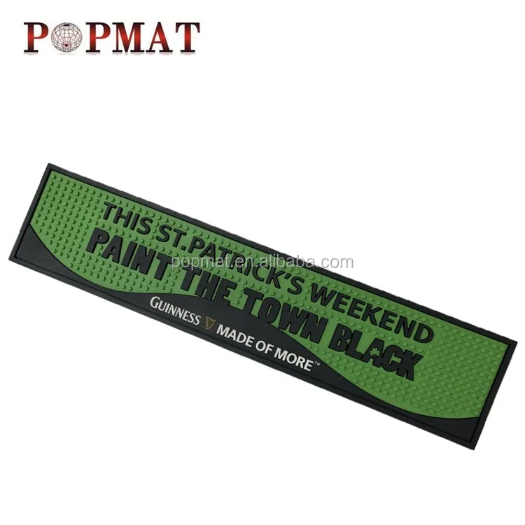 custom pvc & rubber drip mat beer bar mat