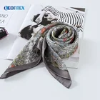 Foulard 100% pure silk digital print custom handbag scarf