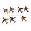 2017 New Products 3D Metal Airplane Lapel Pin Mini Airplane Model