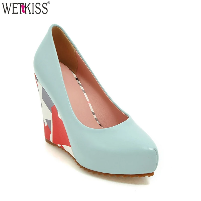 Cheap Women Shoes Wholesale Ladies Print High Heel Platform Shoes Women Wedges Heels Dress Shoes, Black pink blue white
Cheap Women Shoes Wholesale Ladies Print High Heel Platform Shoes Women Wedges Heels Dress Shoes, Black pink blue white