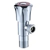 Red Stainless Iron Material ABS Handle Two-Way Angle Valve/Angle Stop Cock With Brass Core Iron Rod