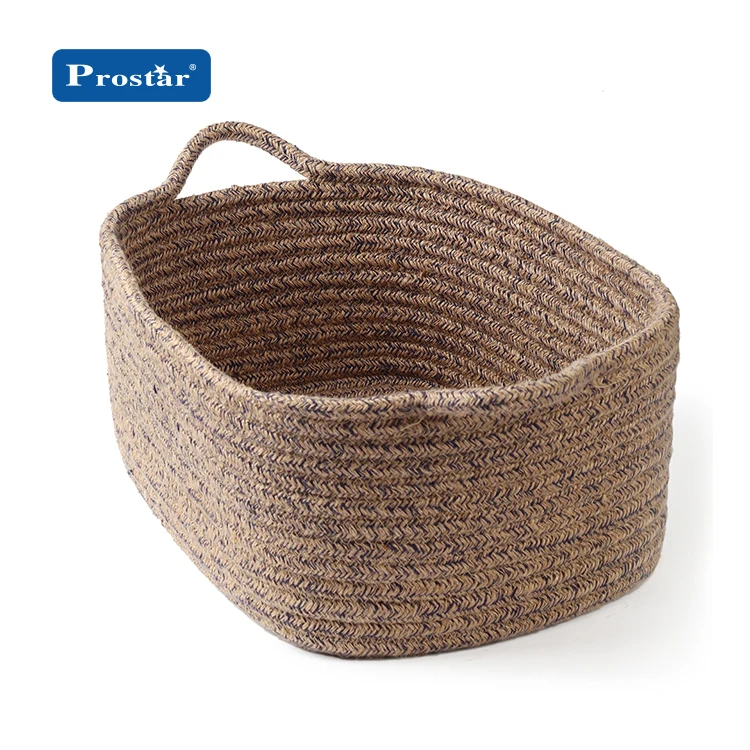 2019 amazon cheap cotton rope storage basket hanging for living