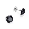 Wholesale high quality titanium stud black onyx earrings men
