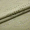 Most popular fancy dress solid color voile eyelet cotton fabric with embroidery