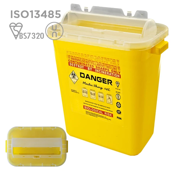 14L Puncture Resistant Needle Container for Clinic