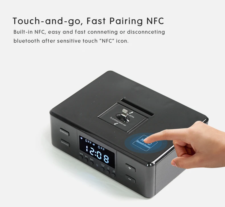 LCD Display Dock charging station Wireless speaker dock with FM alarm clock handsfree Dock speaker with remote control - ANKUX.COM