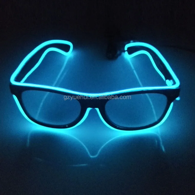 10 Colors Choice Flashing EL Wire Led Glasses Neon Glow Rope Luminous Party Lighting Colorful Glowing Gift For Party Decoration