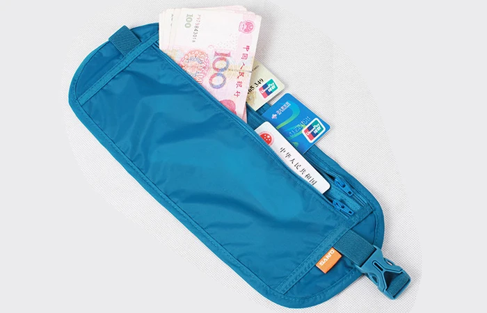 China wholesale lightweight security money belt nylon passport traveling waist bag