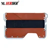 latest design custom anti scan blocking aluminum leather wallet for card metal frame slim wallet clasps