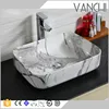 Ceramic trough sink powder room artificial stone basin