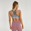 2019 Trendy Cross Straps Yoga Sports Bra Women High Impact Padded Ladies Bra Fitness Yoga Wear Gym Tank Tops