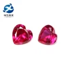 Factory Wholesale Lab Created Ruby Heart Shaped Ruby Gem Stone